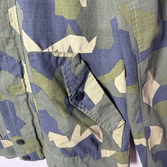 Kaun Camouflage Utility Jacket Womens Full Zip Buttons Pockets 100% Cotton M - Picture 5 of 13